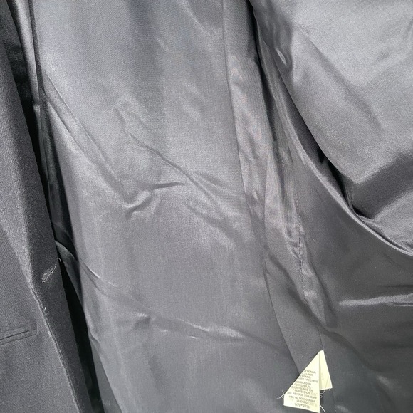 Sag Harbor Navy 100% Wool Blazer Women's Size 14 Classic Career Jacket - Picture 7 of 13